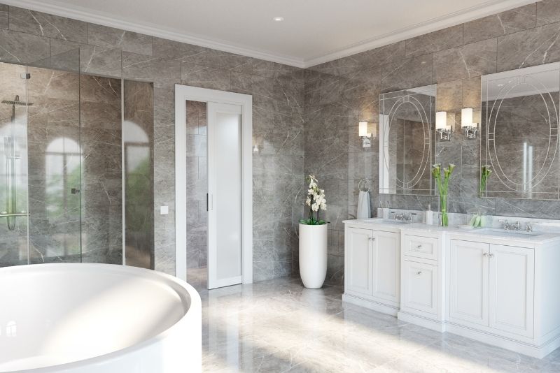 elegant and clean bathroom renovation design